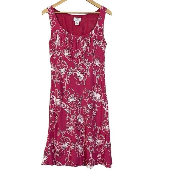 Ann Taylor Loft sleeveless floral dress. Side zip, fully lined. Women’s 8 - Picture 1 of 7